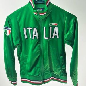 Green Italia Track Jacket youth boys size 7/8 new